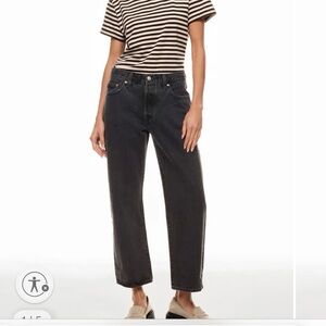 NWT Free People Levi's 501 90s straight leg mid rise 29 x30 faded black